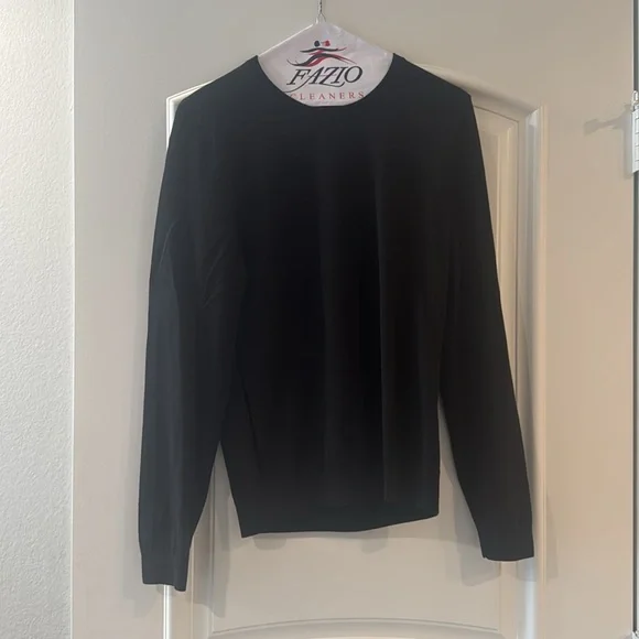 BOSS Slim Fit Black Merino Wool Crewneck Sweater - S - Picture 5 of 16